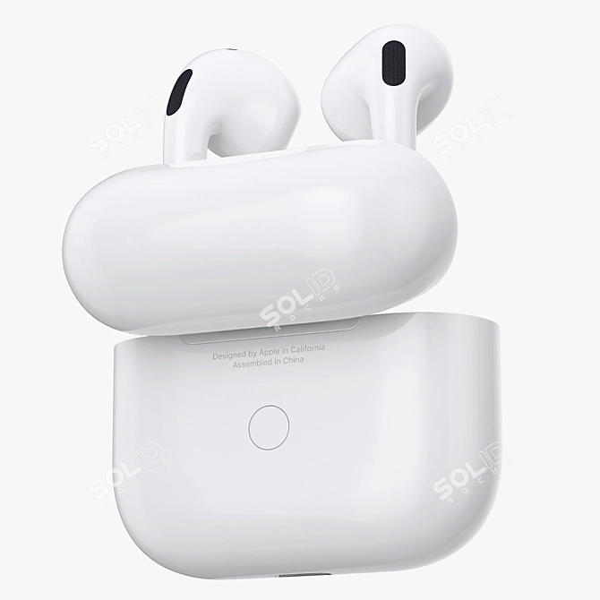 Wireless Freedom: Apple AirPods 3 3D model image 4