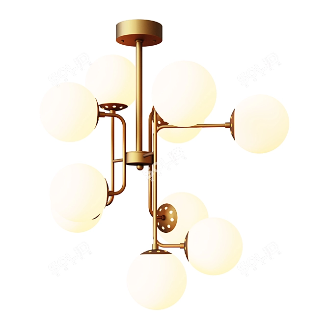 Eichholtz Antique Brass Chandelier 3D model image 1