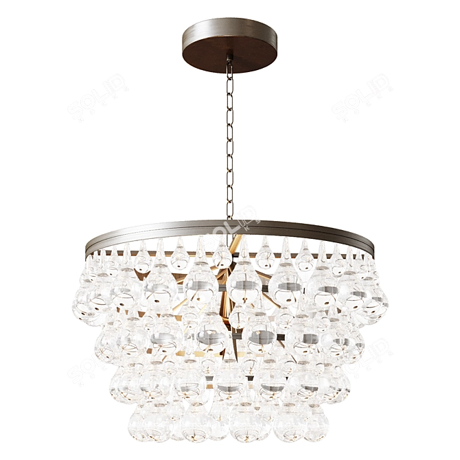 Elegant Bolzano Chandelier 3D model image 1