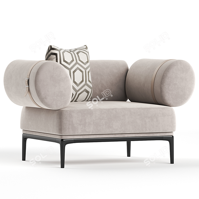 Elegant Phoenix Armchair by Gianfranco Ferre 3D model image 2