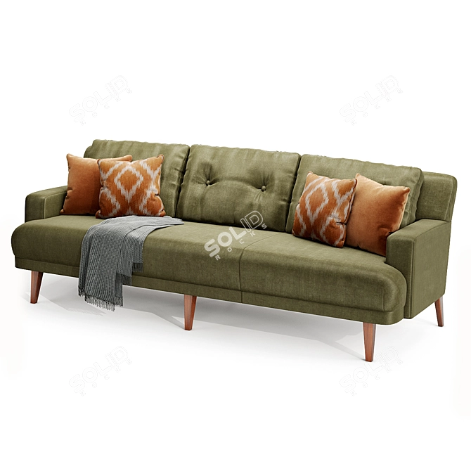 Luxury Brompton Sofa: Crafted Comfort 3D model image 2