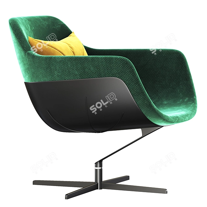 Modern 277 Auckland Armchair 3D model image 2