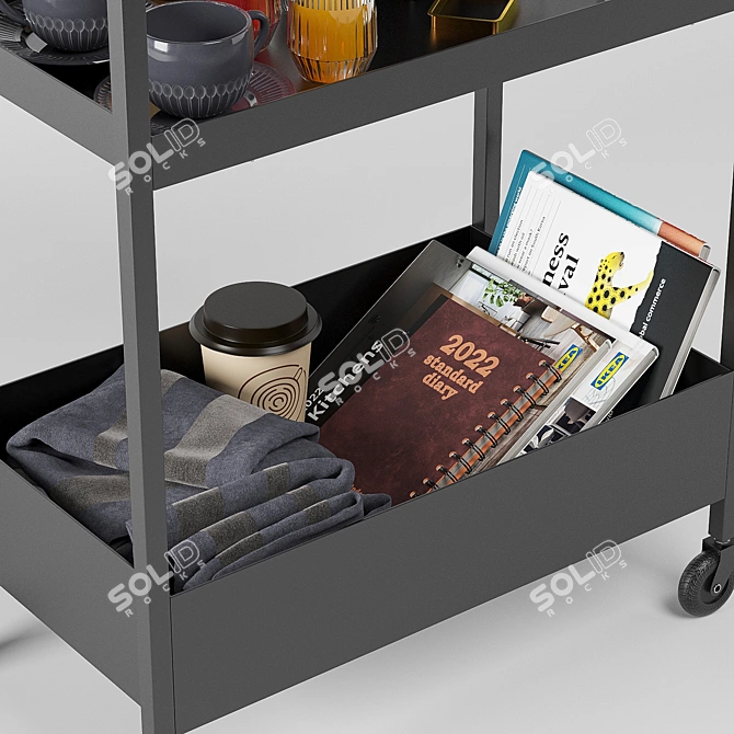 Ikea Kitchen Rolling Storage 3 3D model image 4