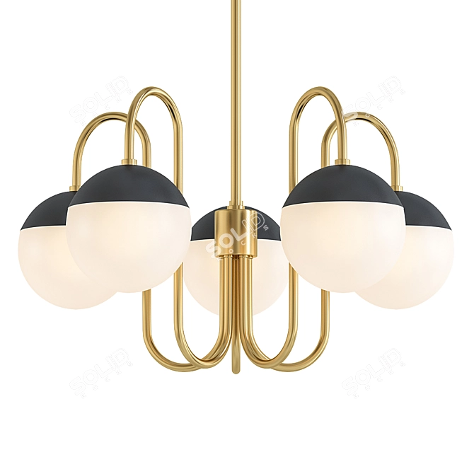 Elegant Renee Pendant Light 3D model image 1