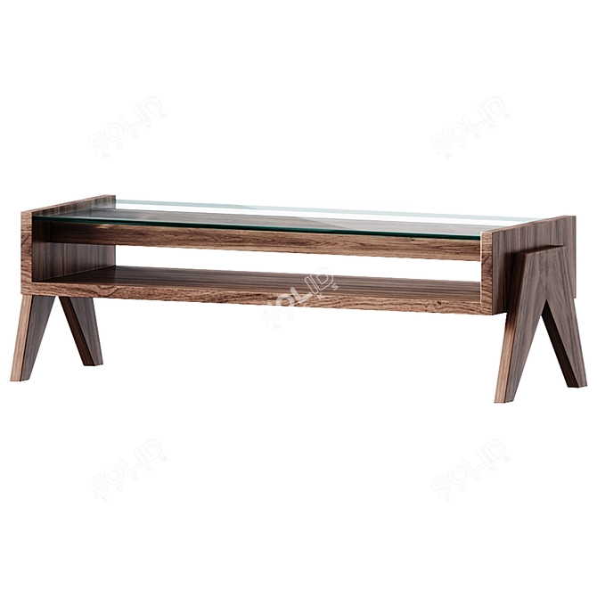 Eichholtz Lionnel: Classic Brown Glass Coffee Table 3D model image 1