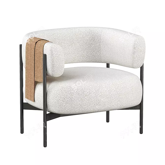 Cosmo CINI Armchair: Modern Elegance 3D model image 1