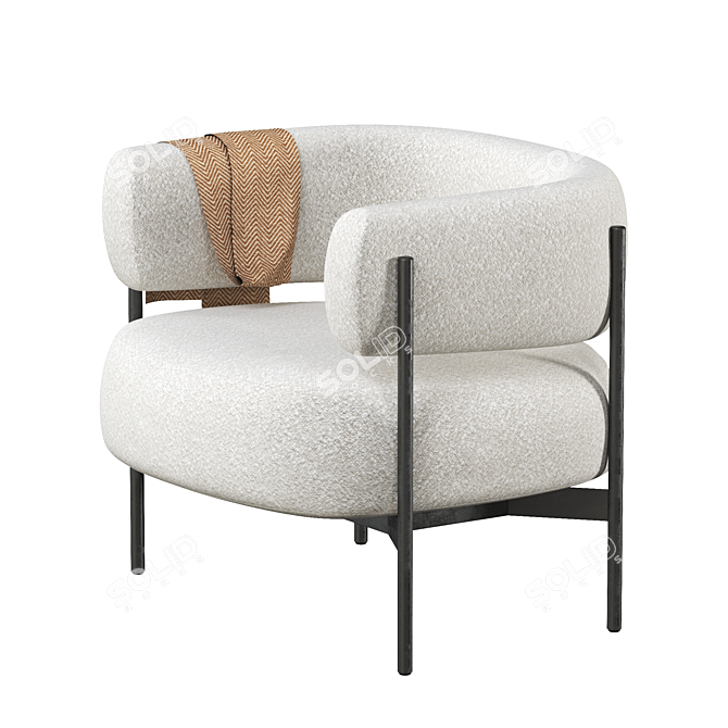 Cosmo CINI Armchair: Modern Elegance 3D model image 2