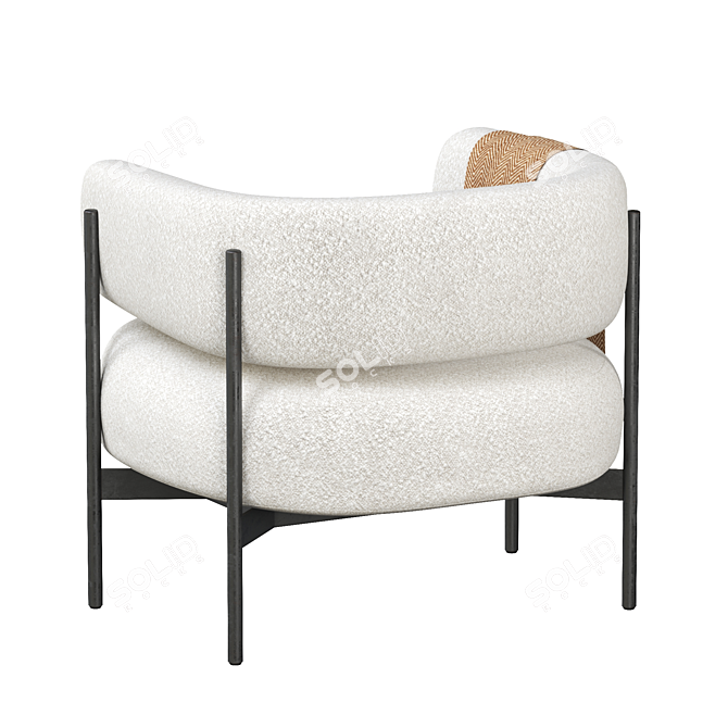 Cosmo CINI Armchair: Modern Elegance 3D model image 3