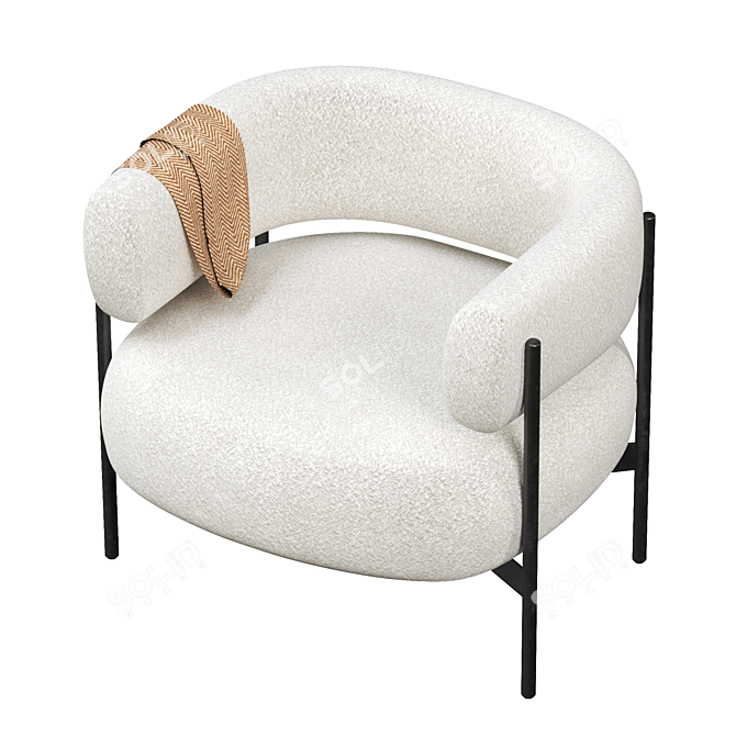 Cosmo CINI Armchair: Modern Elegance 3D model image 4