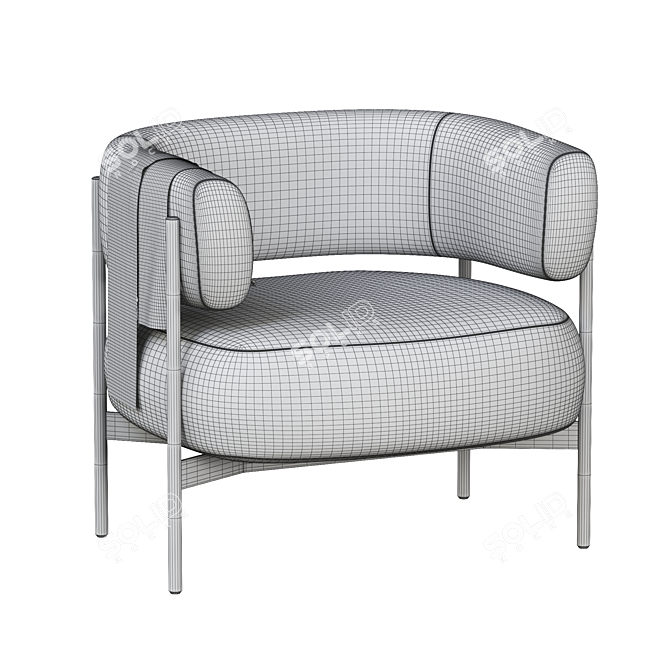 Cosmo CINI Armchair: Modern Elegance 3D model image 5