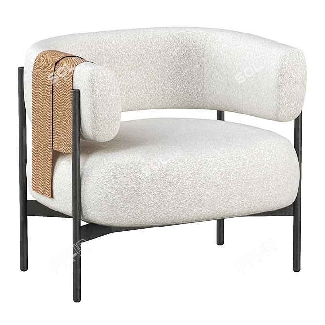 Cosmo CINI Armchair: Modern Elegance 3D model image 7