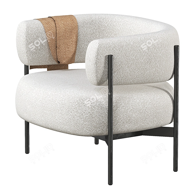 Cosmo CINI Armchair: Modern Elegance 3D model image 8