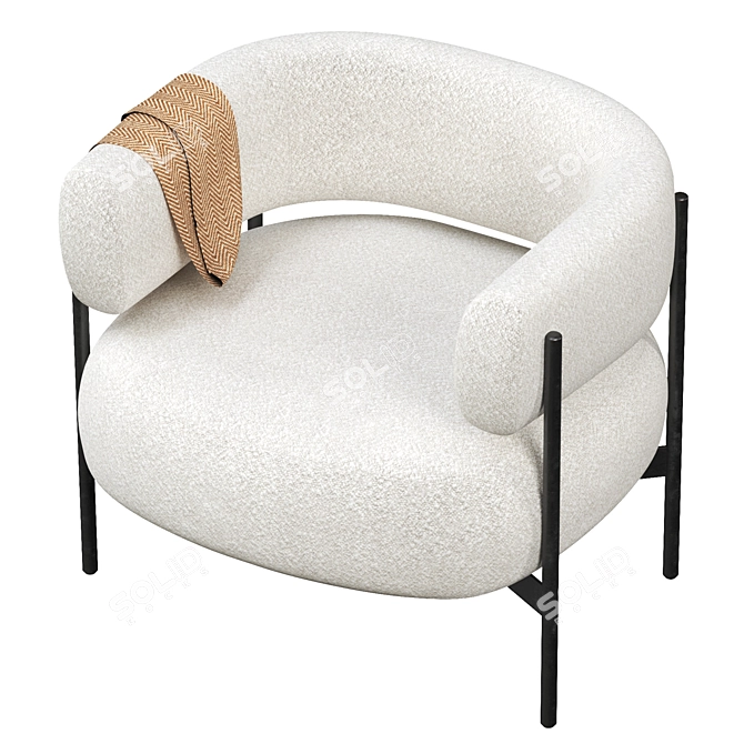 Cosmo CINI Armchair: Modern Elegance 3D model image 10