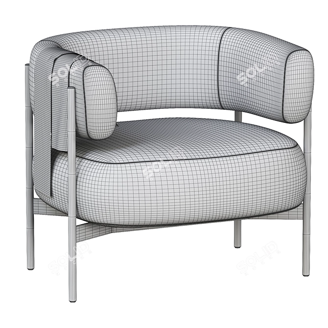 Cosmo CINI Armchair: Modern Elegance 3D model image 11