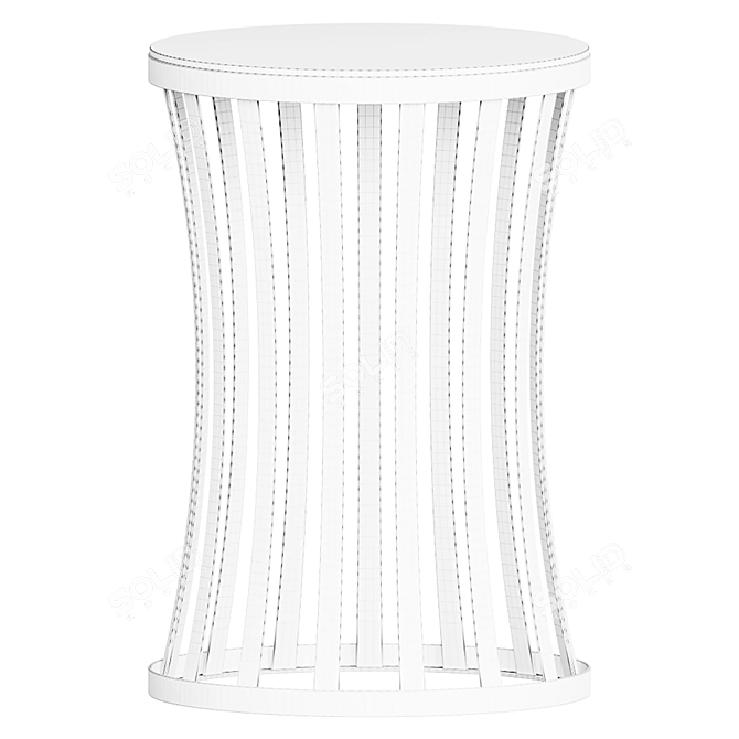 Chic Chilton Stainless Steel Glass Side Table 3D model image 2