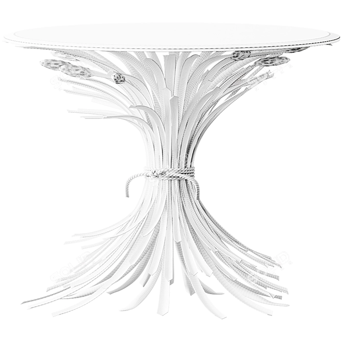 Eichholtz Bonheur Brass & Glass Side Table 3D model image 2