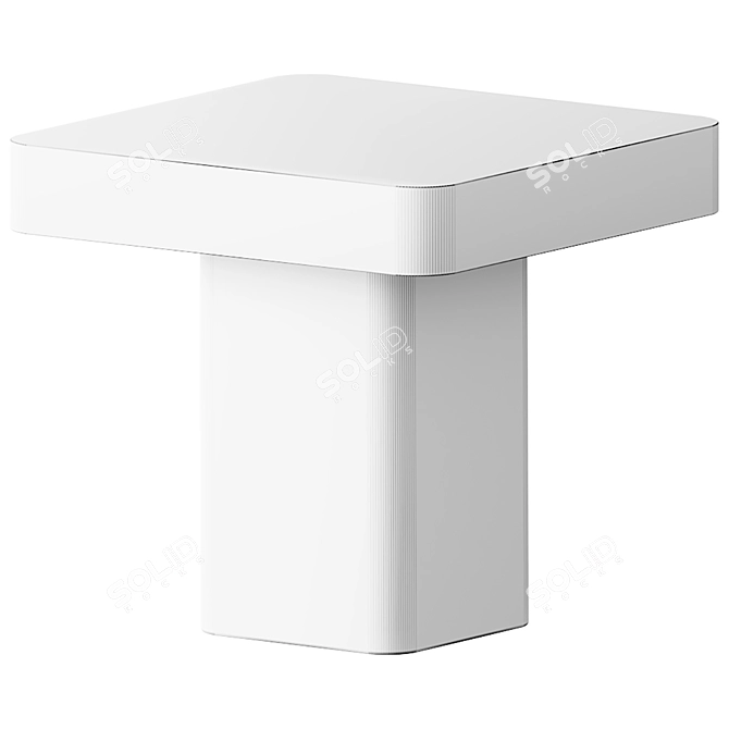 Luxus Brass & Marble Side Table 3D model image 2