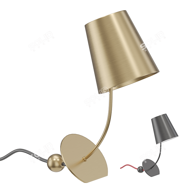 Tango Desk Lamp: Adjustable & Stylish 3D model image 1