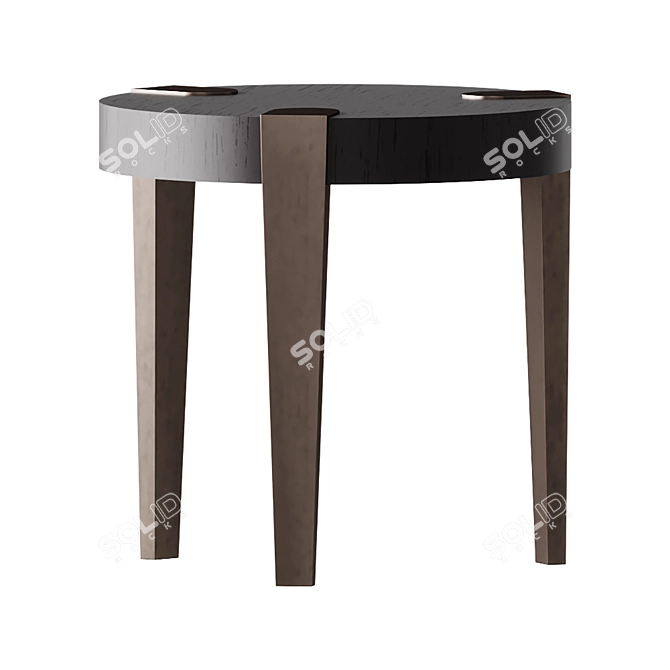 Elegant Charcoal Oak Coffee Table 3D model image 1