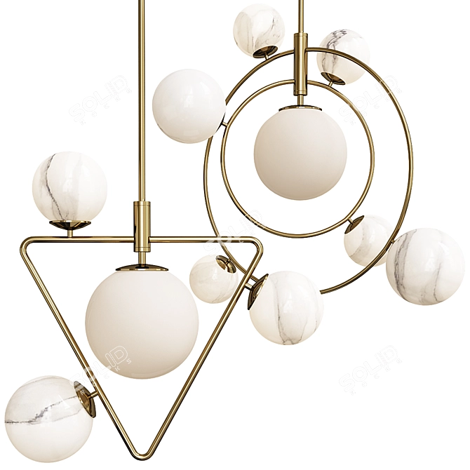 Elegant COSMOGONY Lighting Fixture 3D model image 1
