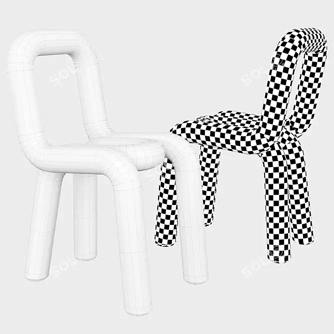 Modern Mustache Bold Chair 3D model image 3