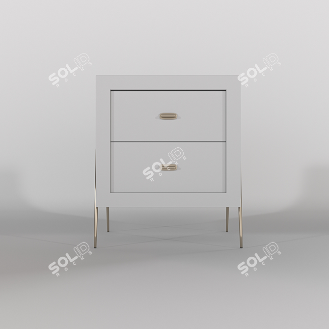 Elegant "Mila" Bedside Table 3D model image 1