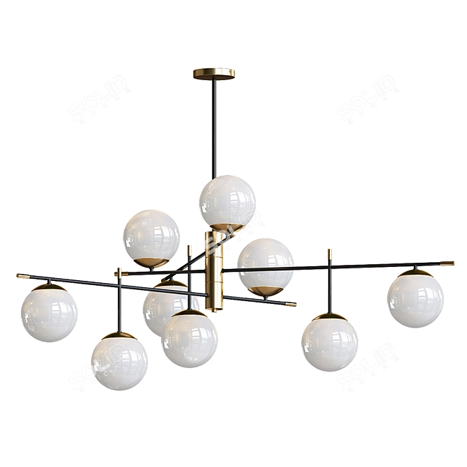 Retro-Glow Ceiling Lamp 3D model image 1