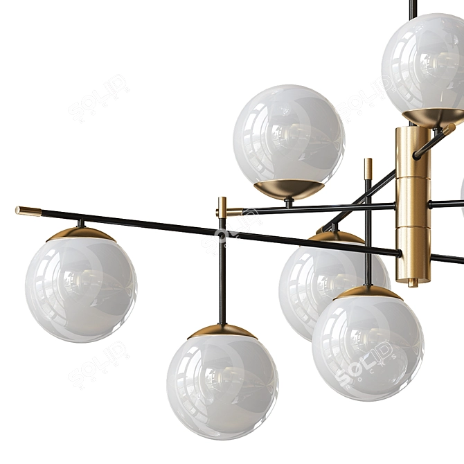 Retro-Glow Ceiling Lamp 3D model image 2