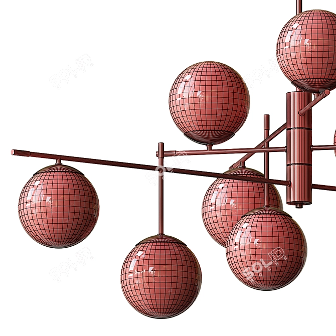 Retro-Glow Ceiling Lamp 3D model image 3