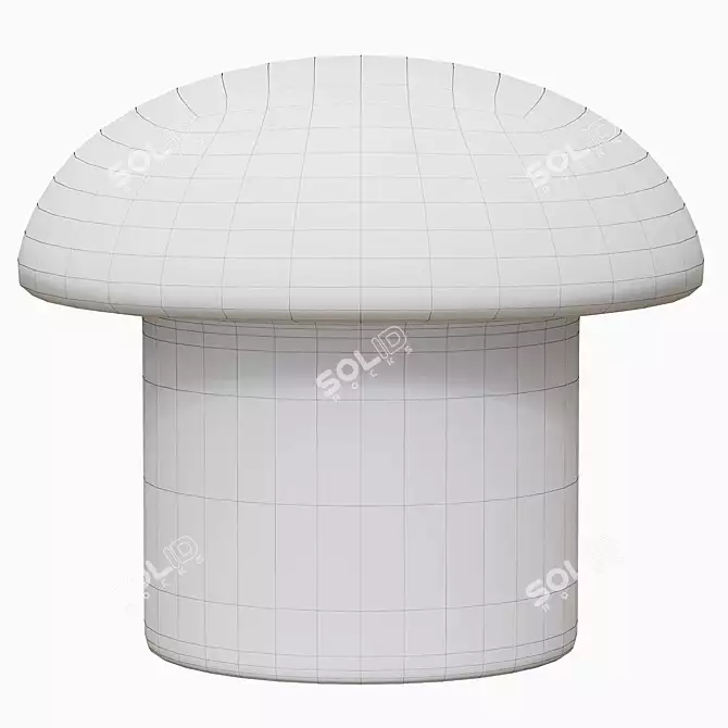 Mignon Mushroom Upholstered Stool 3D model image 2