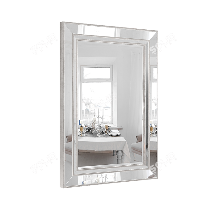 Antiqued Glass Frame Mirror: Marlena Elegance 3D model image 2