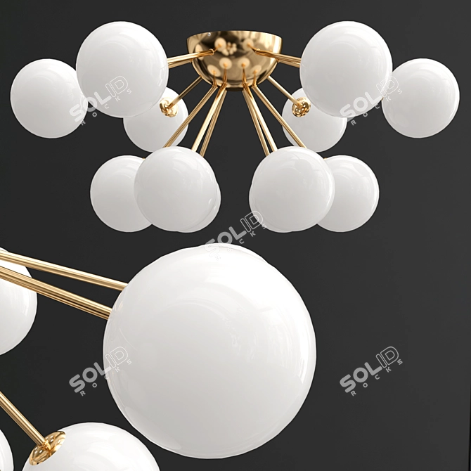 Freya Alexis Ceiling Chandelier - Elegant Lighting Solution 3D model image 2