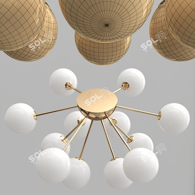 Freya Alexis Ceiling Chandelier - Elegant Lighting Solution 3D model image 3