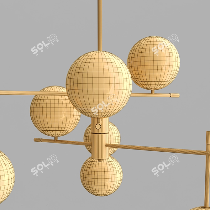 Elegant Nostalgia Pendant Chandelier 3D model image 2