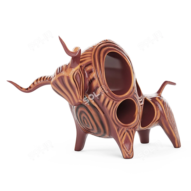 Elegant Bull Figurine: Exquisite Decor for Your Home 3D model image 1