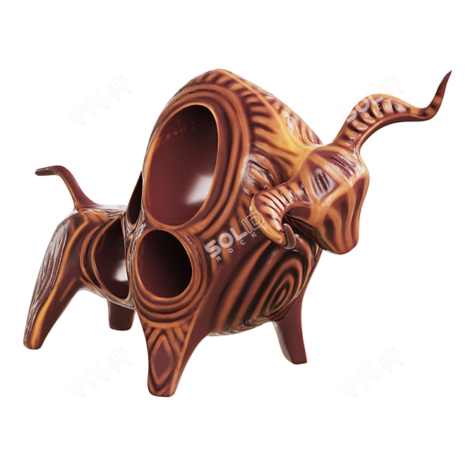 Elegant Bull Figurine: Exquisite Decor for Your Home 3D model image 2