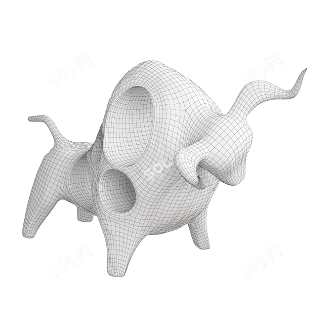 Elegant Bull Figurine: Exquisite Decor for Your Home 3D model image 6