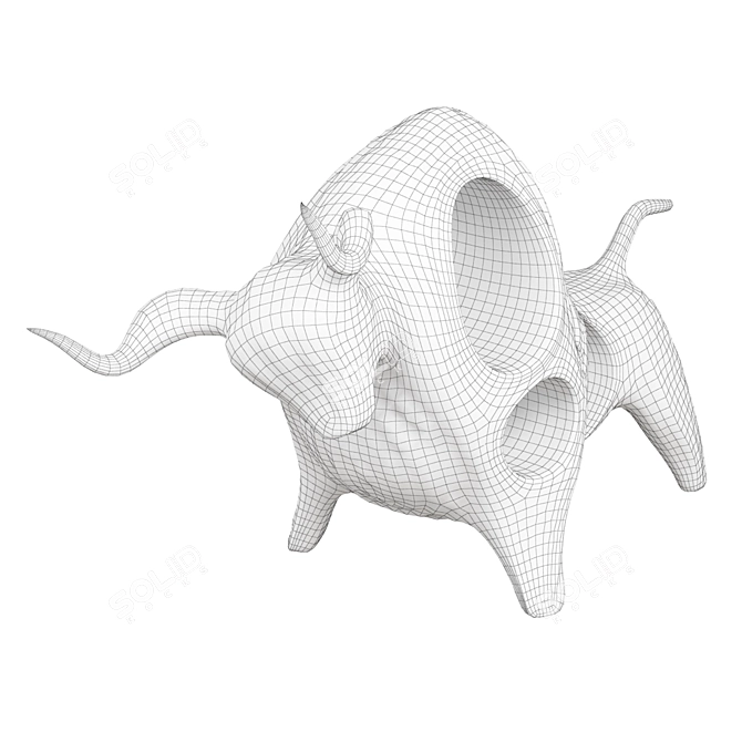 Elegant Bull Figurine: Exquisite Decor for Your Home 3D model image 7