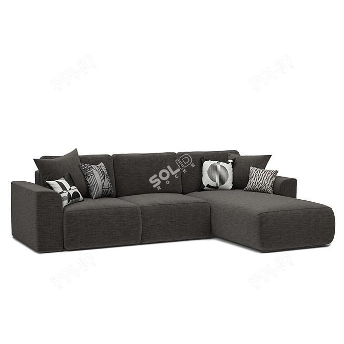 Modern Gusto Corner Sofa - Superb Design & Comfort 3D model image 3