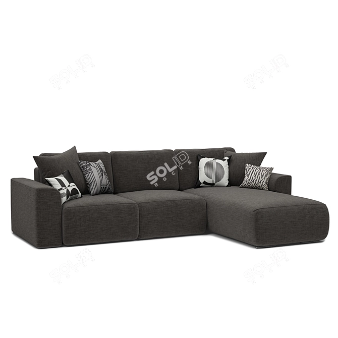 Modern Gusto Corner Sofa - Superb Design & Comfort 3D model image 5