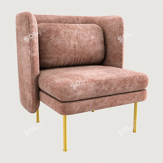 Stylish Bloke Lounge Chair 3D model image 3