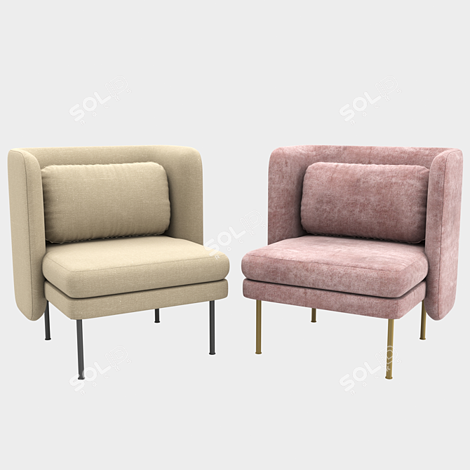 Stylish Bloke Lounge Chair 3D model image 7