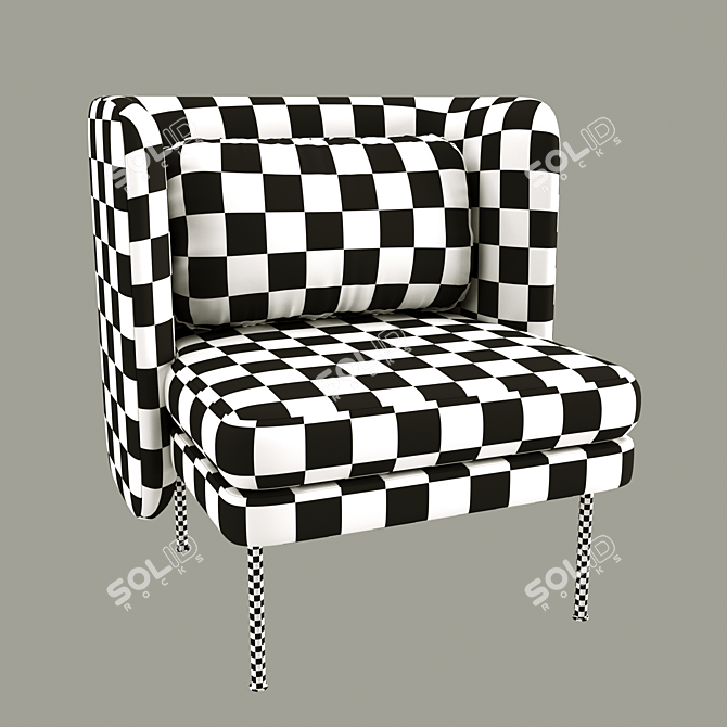 Stylish Bloke Lounge Chair 3D model image 1