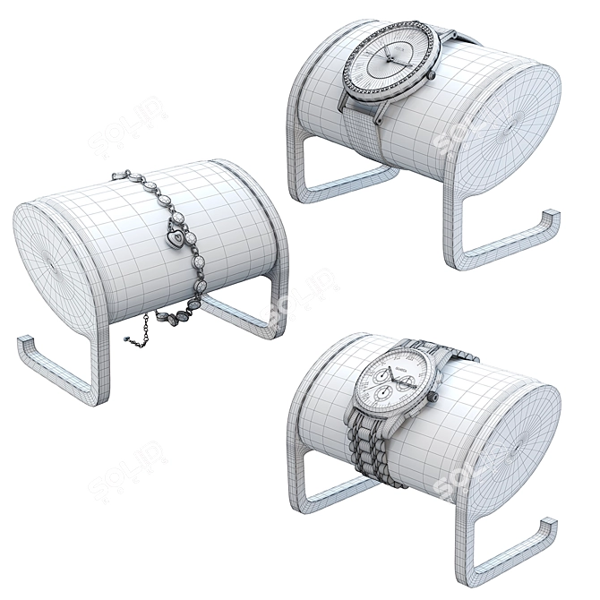 Bracelet & Watch Stand: Stylish Display 3D model image 5