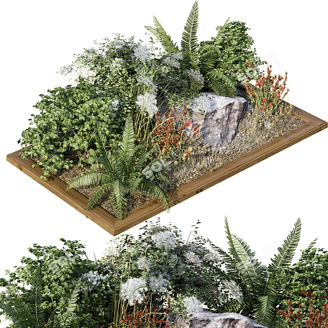 Garden Greenery Set 3D model image 2
