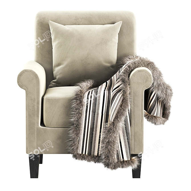 Sleek McGuire Arm Chair 3D model image 3