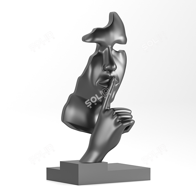 Title: Serene Silence Sculpture 3D model image 3