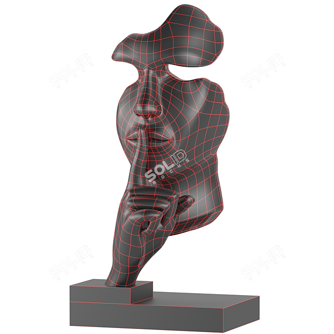 Title: Serene Silence Sculpture 3D model image 4