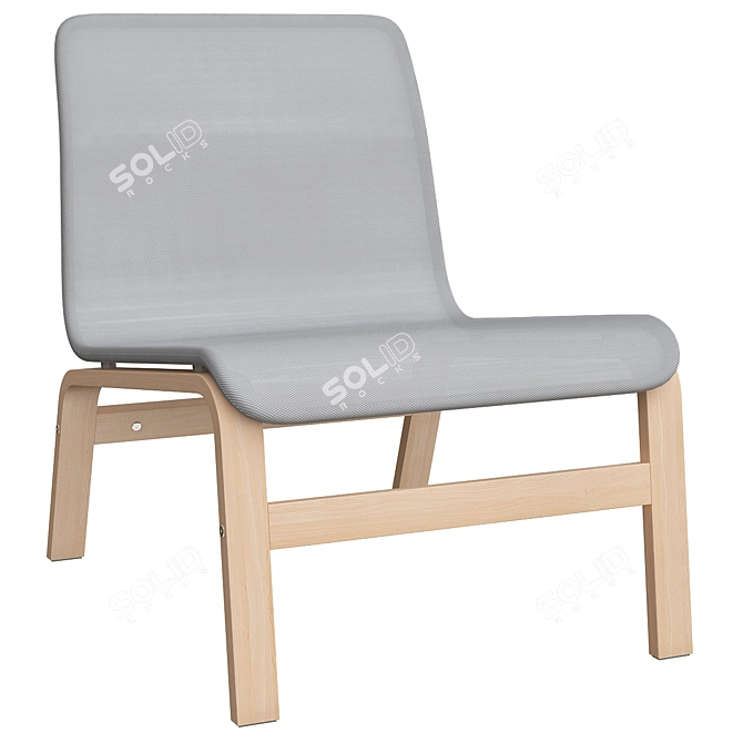 NOLMYRA Birch Veneer Grey Chair 3D model image 2