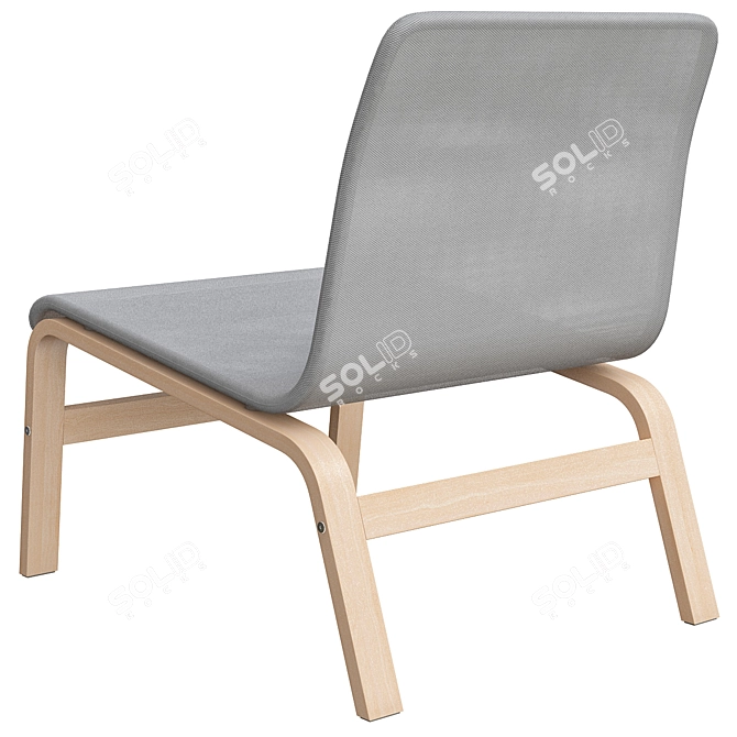 NOLMYRA Birch Veneer Grey Chair 3D model image 3